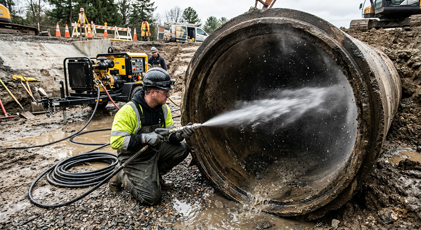 Hydrocurage haute pression pour débouchage de canalisation à Palaiseau 91