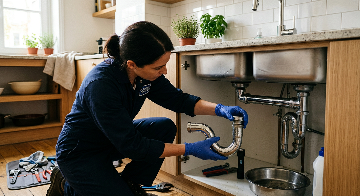 Débouchage d'évier de cuisine par un plombier professionnel à Palaiseau