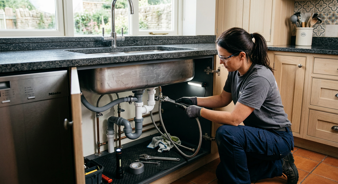 Installation plomberie de cuisine avec raccordement évier à Palaiseau 91