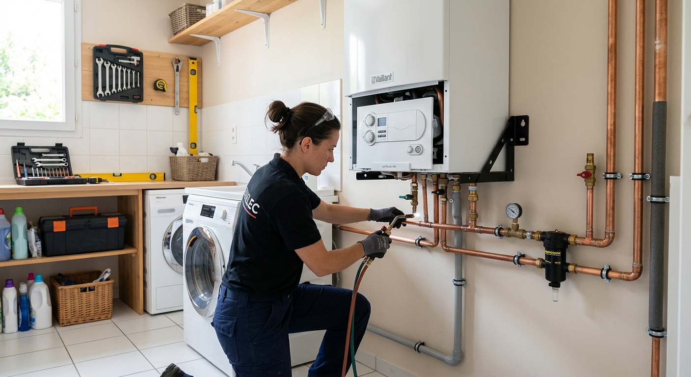 Remplacement de chaudière à condensation par un chauffagiste à Palaiseau