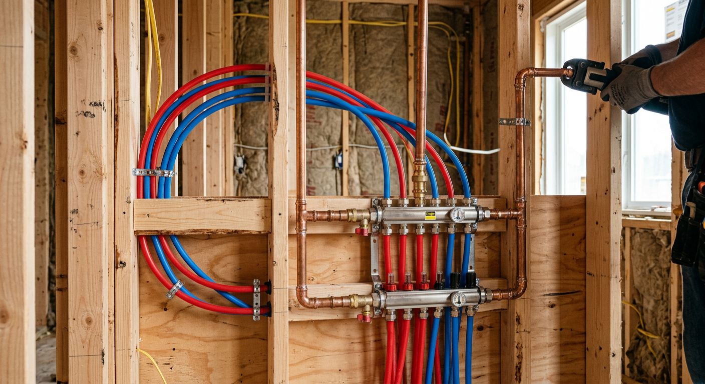 Création de réseau plomberie en cuivre et PER à Palaiseau 91